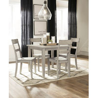 Signature Design by Ashley Loratti Dining Table and Chairs (Set of 5)-Gray