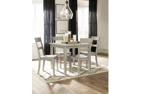 Signature Design by Ashley Loratti Dining Table and Chairs (Set of 5)-Gray