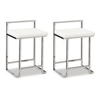 Signature Design by Ashley Madanere Counter Height Bar Stool (Set of 2)-White/