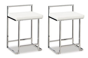 Signature Design by Ashley Madanere Counter Height Bar Stool (Set of 2)-White/