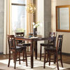 Bennox Counter Height Dining Table and Bar Stools (Set of 5)-Brown