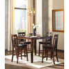 Bennox Counter Height Dining Table and Bar Stools (Set of 5)-Brown