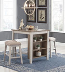 Signature Design by Ashley Skempton Counter Height Dining Table and Bar Stools