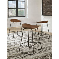 Signature Design by Ashley Wilinruck Counter Height Stool (Set of 3)-Brown/Bla