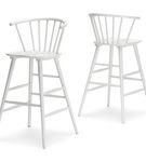 Signature Design by Ashley Grannen Bar Height Stool (Set of 2)-White