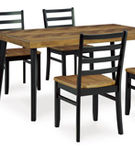 Signature Design by Ashley Blondon Dining Table and 6 Chairs (Set of 7)-Brown/