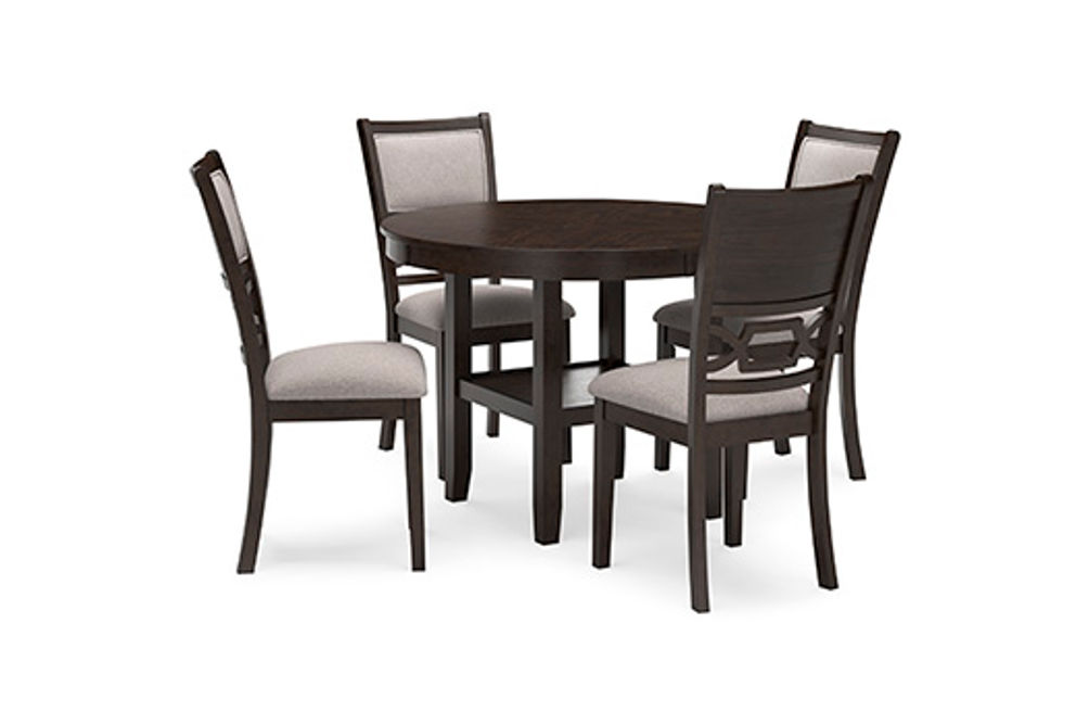 Signature Design by Ashley Langwest Dining Table and 4 Chairs (Set of 5)