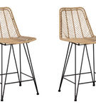 Signature Design by Ashley Angentree Counter Height Bar Stool (Set of 2)-Natur