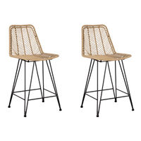 Signature Design by Ashley Angentree Counter Height Bar Stool (Set of 2)-Natur