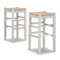 Signature Design by Ashley Mirimyn Bar Height Bar Stool (Set of 2)-White