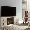 Signature Design by Ashley Willowton TV Stand with Electric Fireplace-Whitewas