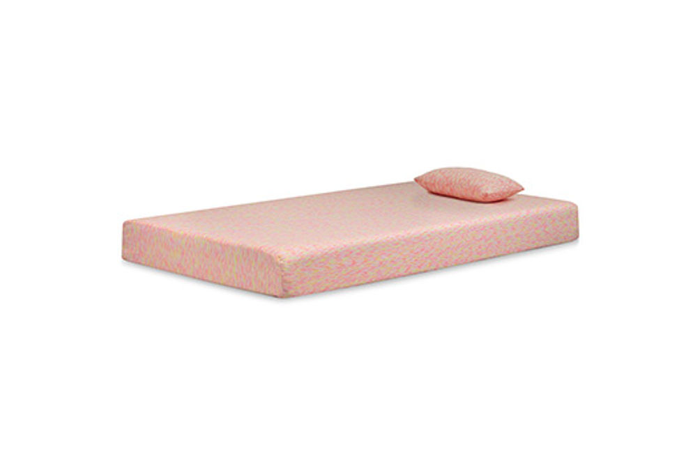 Sierra Sleep by Ashley iKidz Pink Twin Mattress and Pillow-Pink