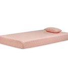 Sierra Sleep by Ashley iKidz Pink Twin Mattress and Pillow-Pink