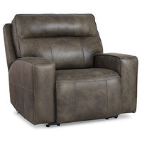 Signature Design by Ashley Game Plan Oversized Power Recliner-Concrete