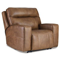 Signature Design by Ashley Game Plan Oversized Power Recliner-Caramel