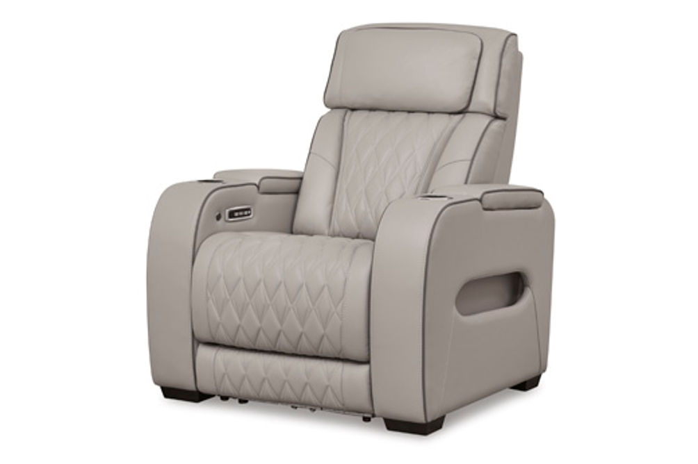 Signature Design by Ashley Boyington Power Recliner-Gray