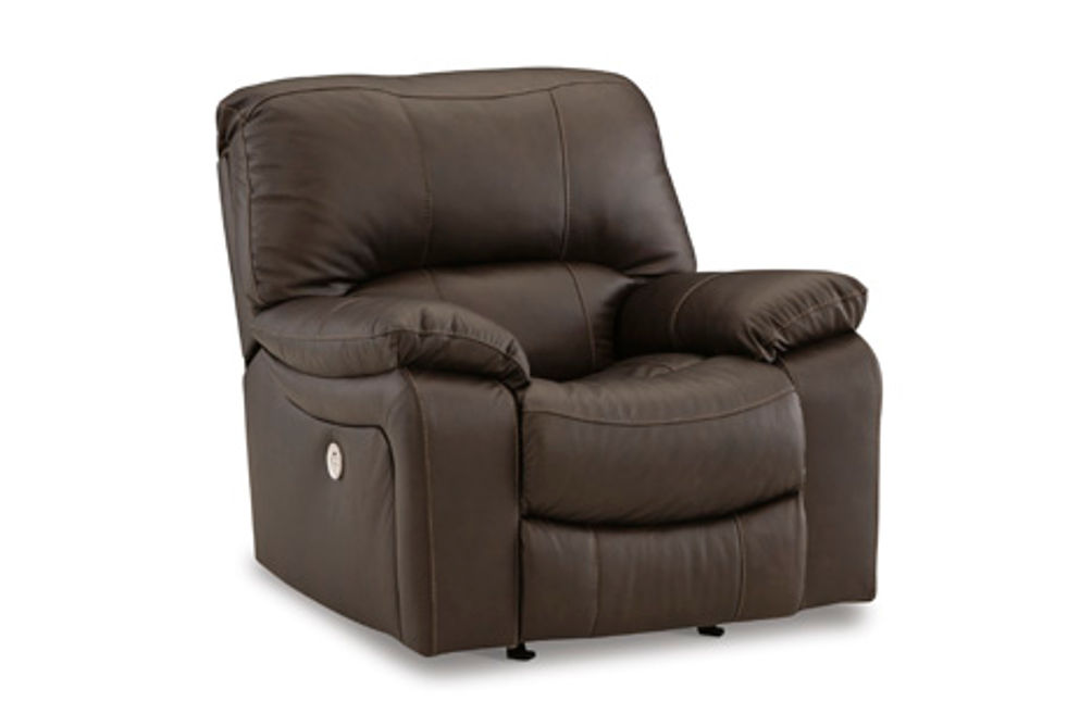 Signature Design by Ashley Leesworth Power Recliner-Dark Brown