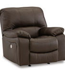 Signature Design by Ashley Leesworth Power Recliner-Dark Brown