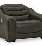 Signature Design by Ashley Center Line Power Recliner-Dark Gray