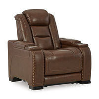 Signature Design by Ashley The Man-Den Power Recliner-Mahogany