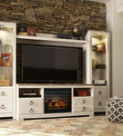Signature Design by Ashley Willowton 4-Piece Entertainment Center with Electri