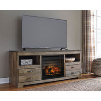 Signature Design by Ashley Trinell 63" TV Stand with Electric Fireplace-B