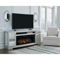 Signature Design by Ashley Flamory 72" TV Stand with Electric Fireplace-S