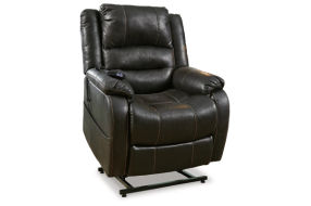 Signature Design by Ashley Yandel Power Lift Recliner-Black