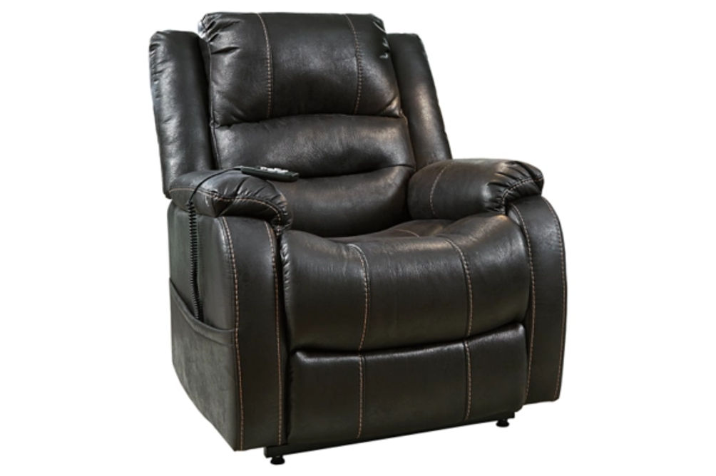 Signature Design by Ashley Yandel Power Lift Recliner-Black