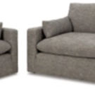 Benchcraft Dramatic Sofa and Loveseat-Granite