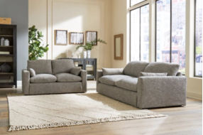 Benchcraft Dramatic Sofa and Loveseat-Granite