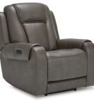 Signature Design by Ashley Card Player Power Recliner-Smoke