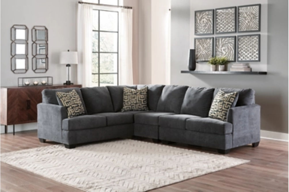 Signature Design by Ashley Ambrielle 3-Piece Sectional-Gunmetal