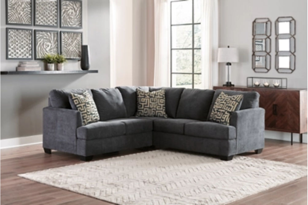 Signature Design by Ashley Ambrielle 2-Piece Sectional-Gunmetal