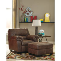 Signature Design by Ashley Bladen Chair and Ottoman-Coffee