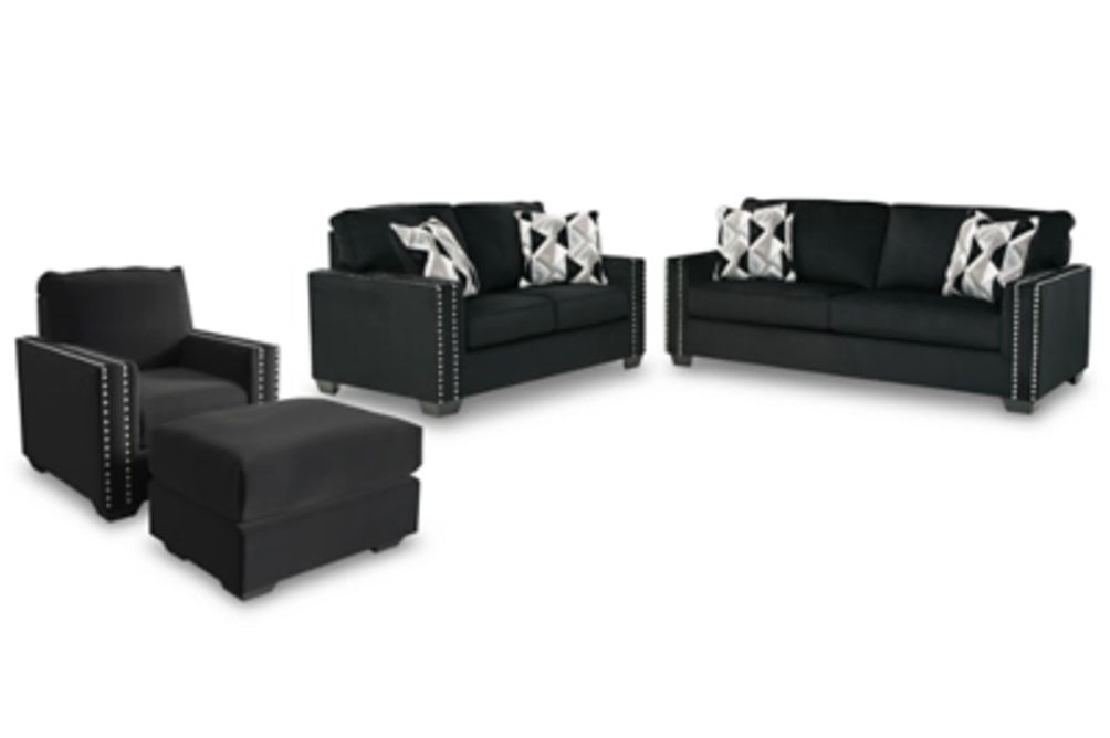 Signature Design by Ashley Gleston Sofa, Loveseat, Chair, and Ottoman-Onyx