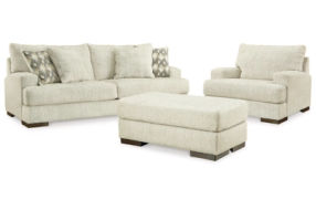 Signature Design by Ashley Caretti Sofa, Chair and Ottoman-Parchment