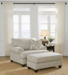 Benchcraft Asanti Oversized Chair and Ottoman-Fog