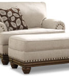 Signature Design by Ashley Harleson Chair and Ottoman-Wheat