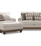 Signature Design by Ashley Harleson Loveseat, Chair, and Ottoman-Wheat