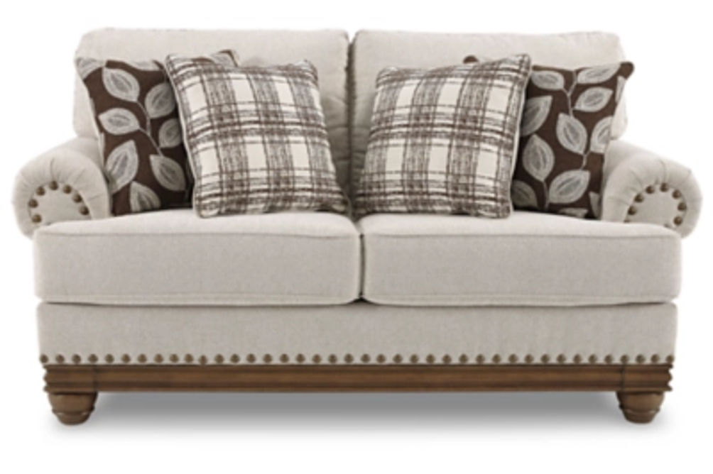 Signature Design by Ashley Harleson Loveseat, Chair, and Ottoman-Wheat