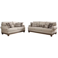 Signature Design by Ashley Harleson Sofa and Loveseat-Wheat