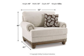 Signature Design by Ashley Harleson Loveseat, Chair, and Ottoman-Wheat