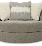 Signature Design by Ashley Creswell Oversized Swivel Accent Chair-Stone