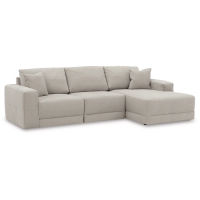 Benchcraft Next-Gen Gaucho 3-Piece Sectional Sofa with Chaise-Gray