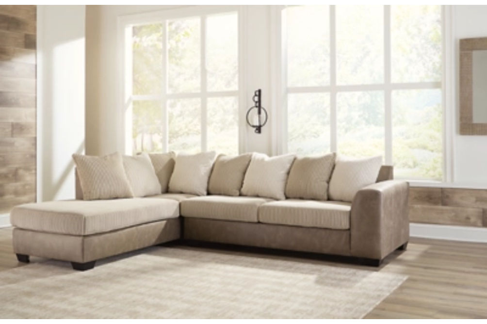 Signature Design by Ashley Keskin 2-Piece Sectional with Chaise-Sand