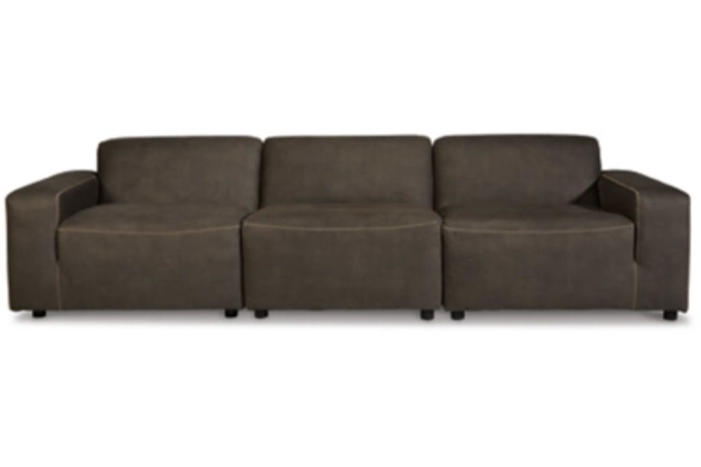 Signature Design by Ashley Allena 3-Piece Sectional Sofa-Gunmetal