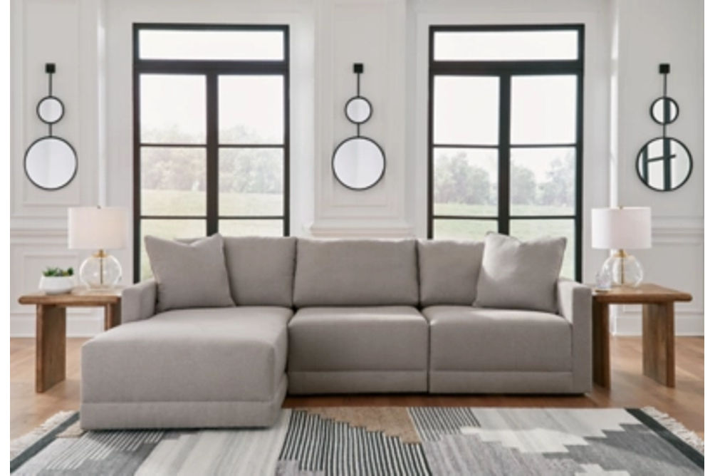 Benchcraft Katany 3-Piece Sectional with Chaise-Shadow