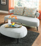 Signature Design by Ashley Hollyann Sofa with Ottoman-Gray