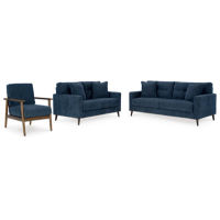 Signature Design by Ashley Bixler Sofa, Loveseat and Chair-Navy